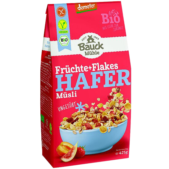 Hafermüsli Früchte+Flakes glutenfrei Hafermüsli Früchte+Flakes glutenfrei