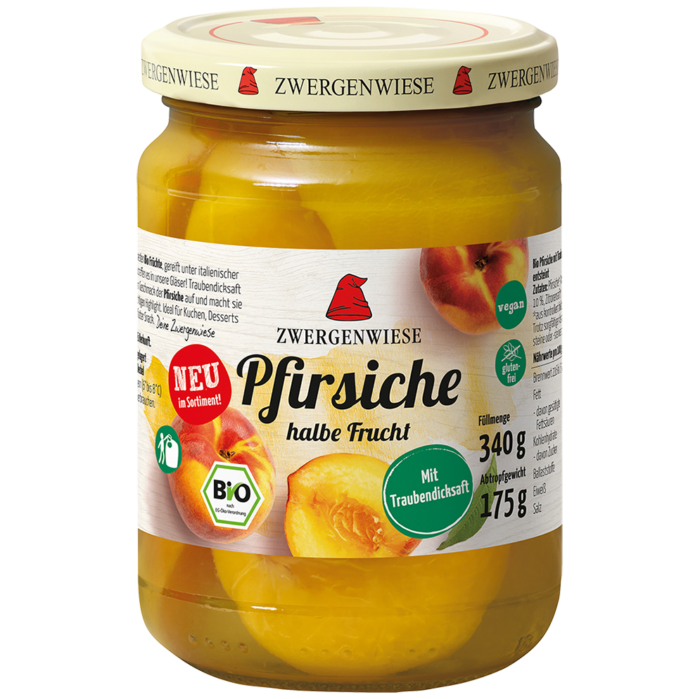 Pesche con succo d'uva concentrato 