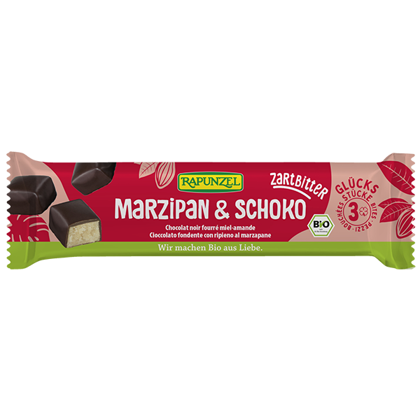 Glücksstücke Marzipan & Schoko Zartbitter 