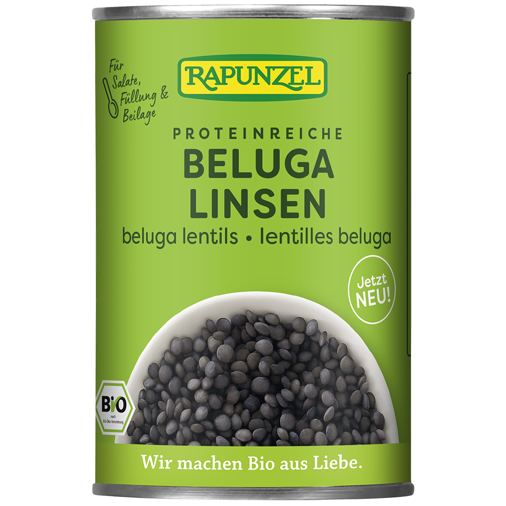 Beluga Linsen in der Dose 