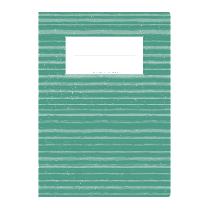 Minouki Schulheftumschläge A4 Uni dunkelgrün