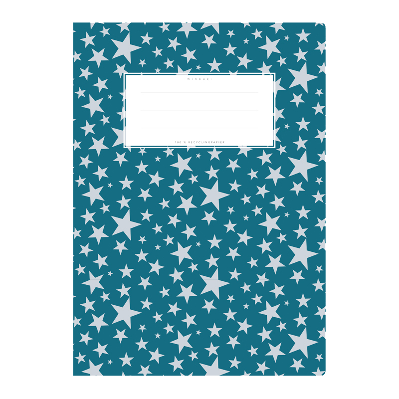 Minouki Schulheftumschläge A4 Gemustert Dunkelblau