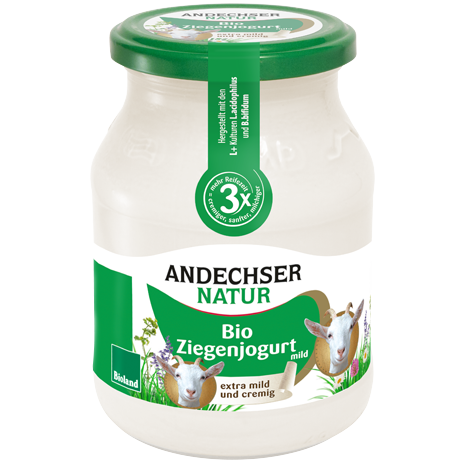 Ziegenjoghurt mild natur im Glas 