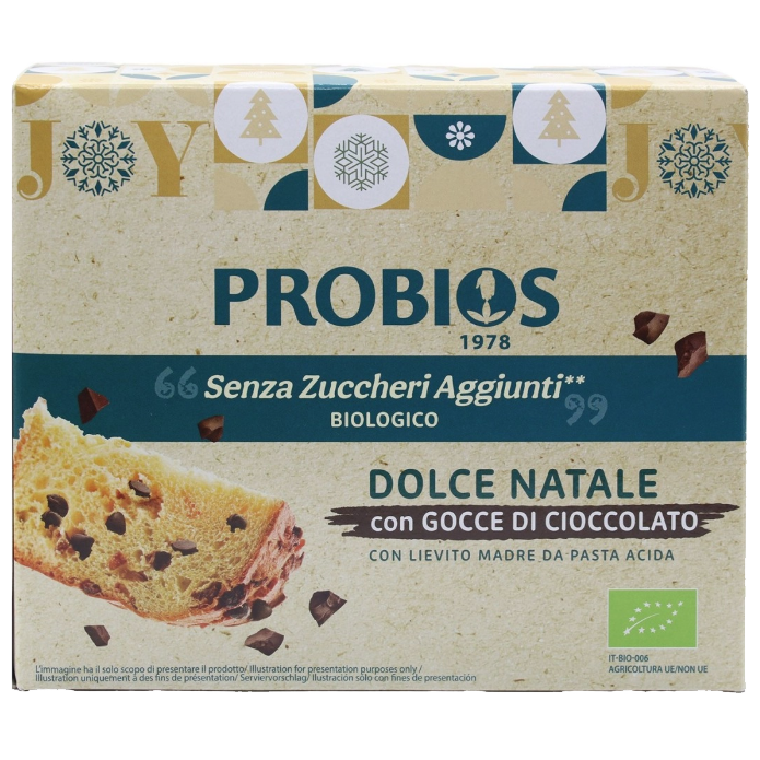 Dolce natale senza zuccheri aggiunti con cioccolato 