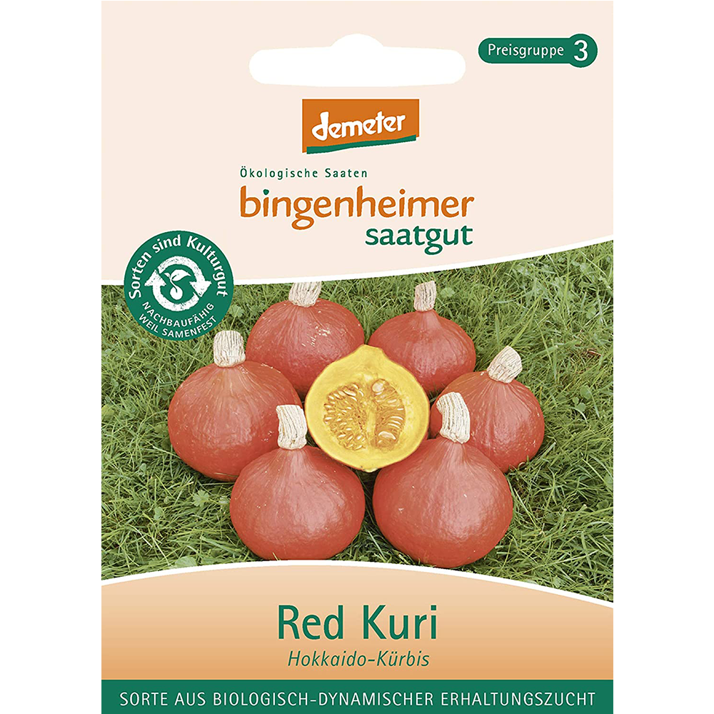 Saatgut Hokkaido-Kürbis Red Kuri 5-7Stk Saatgut Hokkaido-Kürbis Red Kuri 5-7Stk