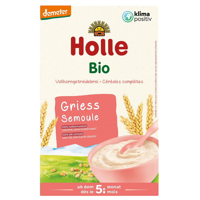 Vollkorngetreidebrei Grieß 