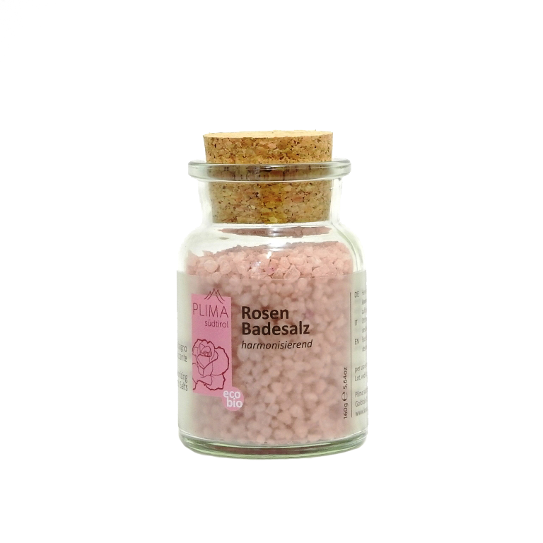 sale da bagno rosa in vetro 