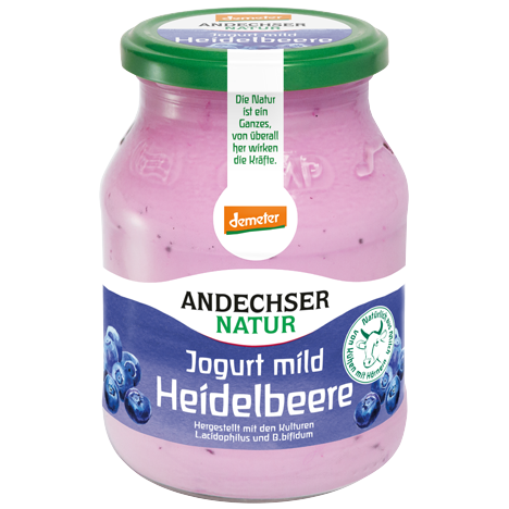 Joghurt Heidelbeere im Glas 