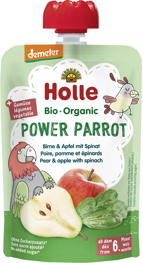 Power Parrot - Birne & Apfel mit Spinat 