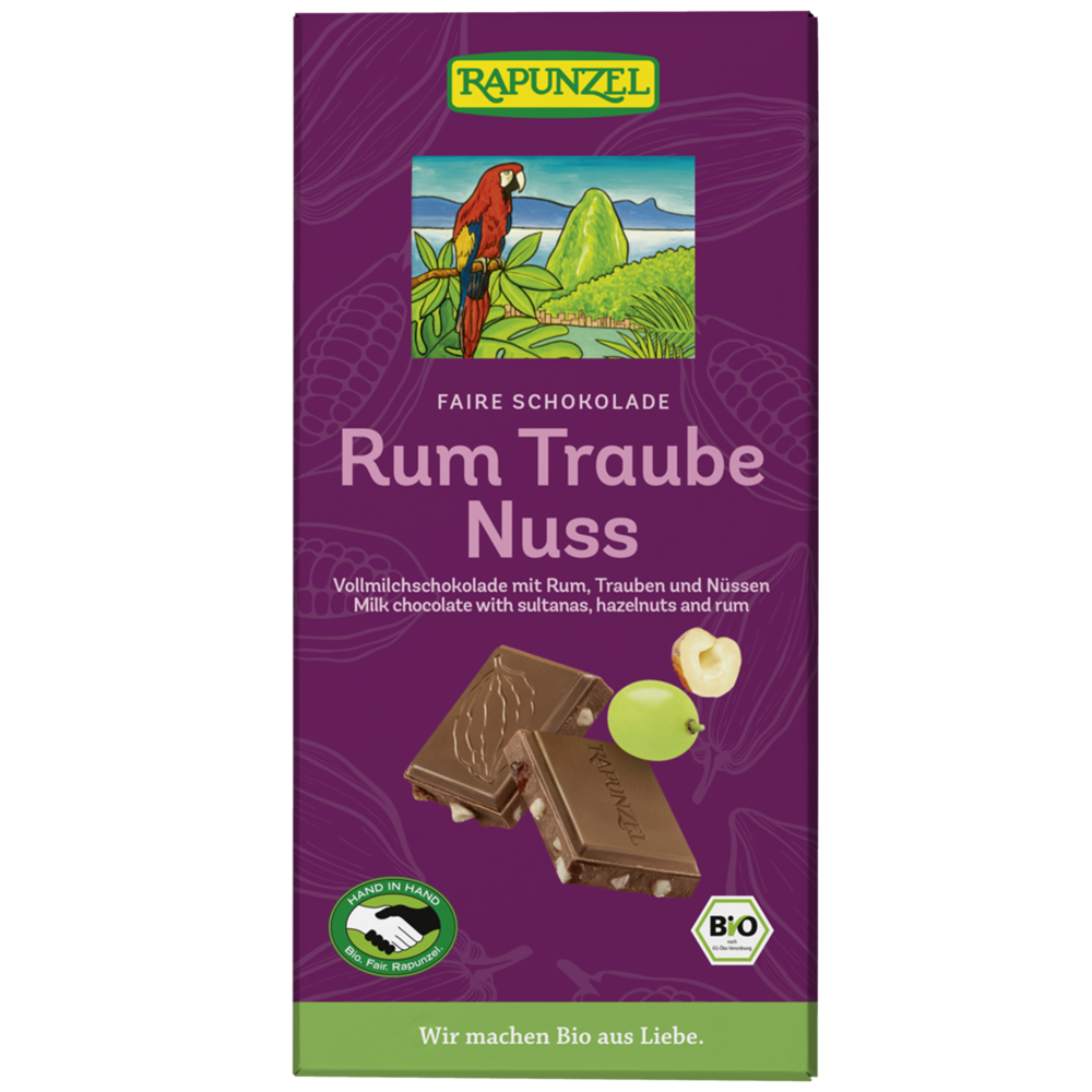 Rum-Trauben-Nuss Schokolade 