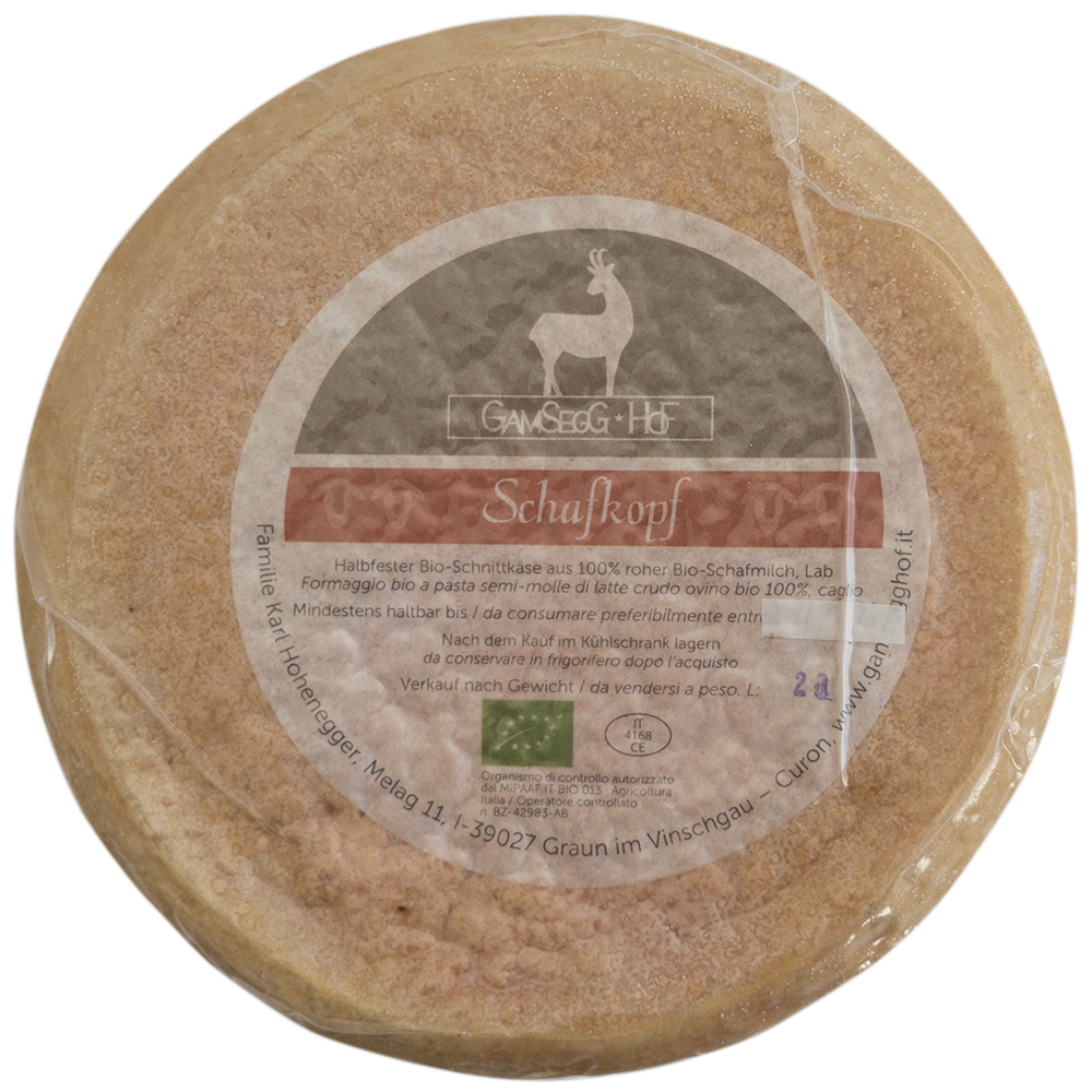 SCHAFKOPF halbfester Käse aus Schafrohmilch 