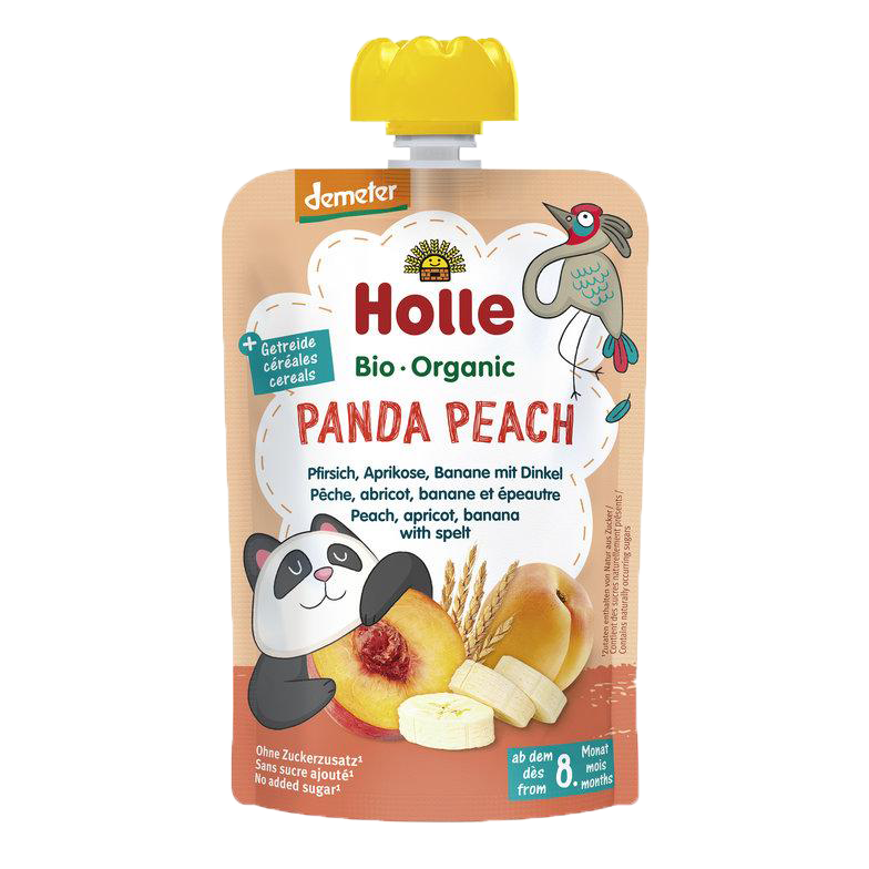Panda Peach Pfirsich Aprikose Banane mit Dinkel 