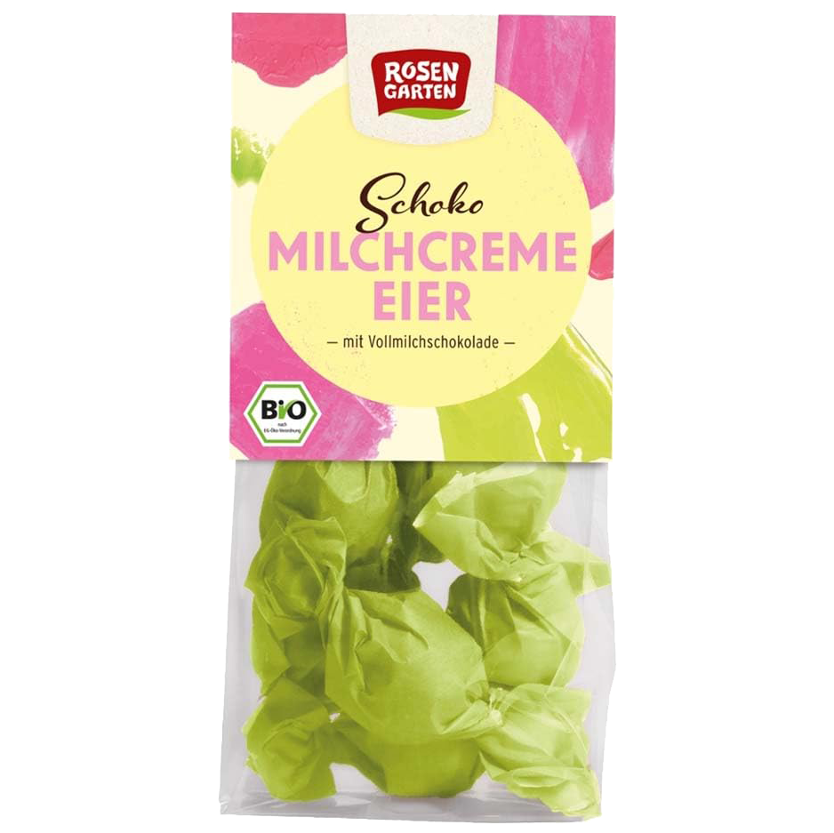 Uova di cioccolato al latte con crema al latte 