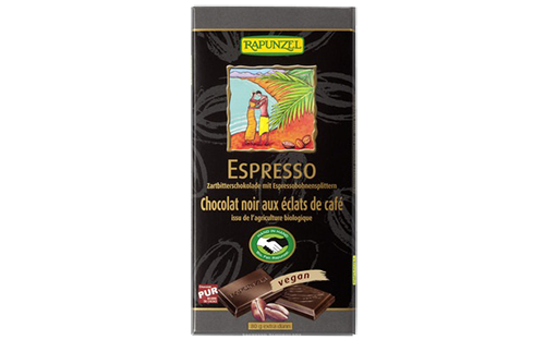 cioccolato fondente con chicchi di caffè 