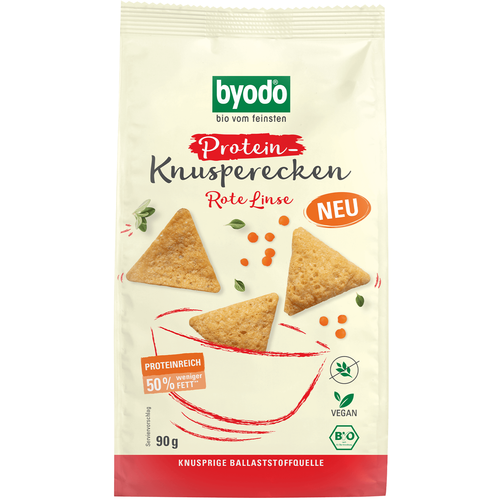 Triangolini proteici - lenticchie rosse 