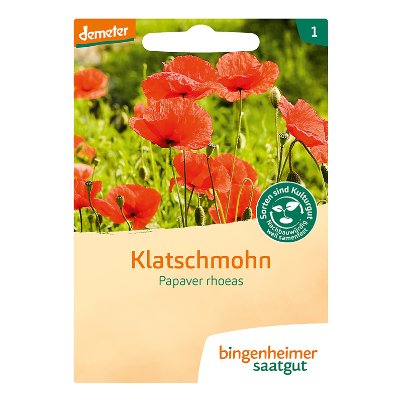 Saatgut Klatschmohn Papaver rhoeas 1-3m² Saatgut Klatschmohn Papaver rhoeas 1-3m²