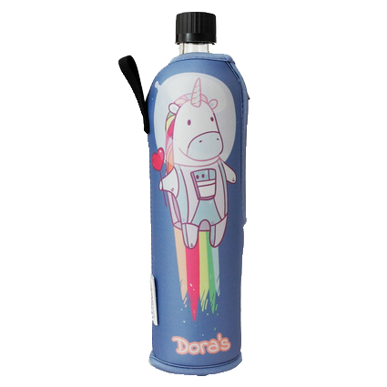 bottiglia di vetro neoprene unicorno 500 ml bottiglia di vetro neoprene unicorno 500 ml