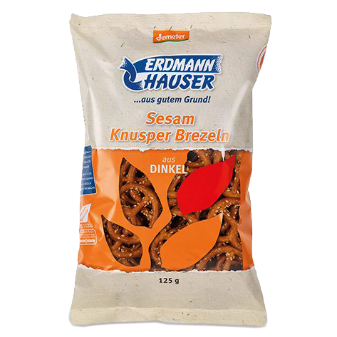 Dinkel Knusper Brezeln mit Sesam Dinkel Knusper Brezeln mit Sesam