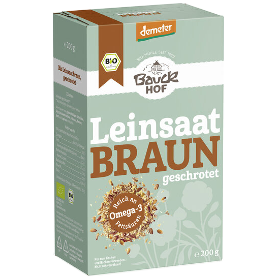 Leinsaat braun geschrotet Bauckhof Leinsaat braun geschrotet Bauckhof