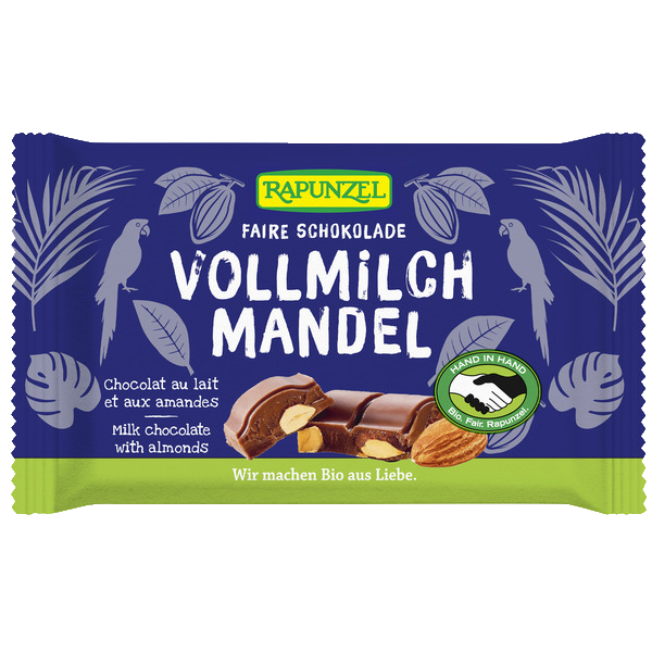 cioccolato al latte con mandorle 
