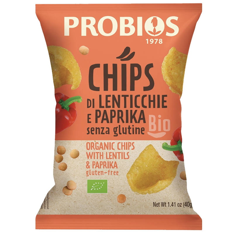 Linsen Chips mit Paprika 