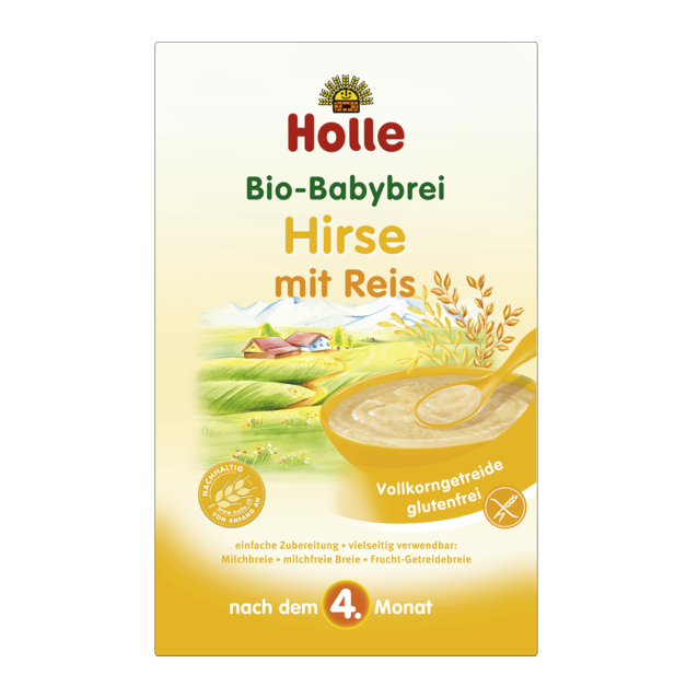 Vollkorngetreidebrei Hirse 