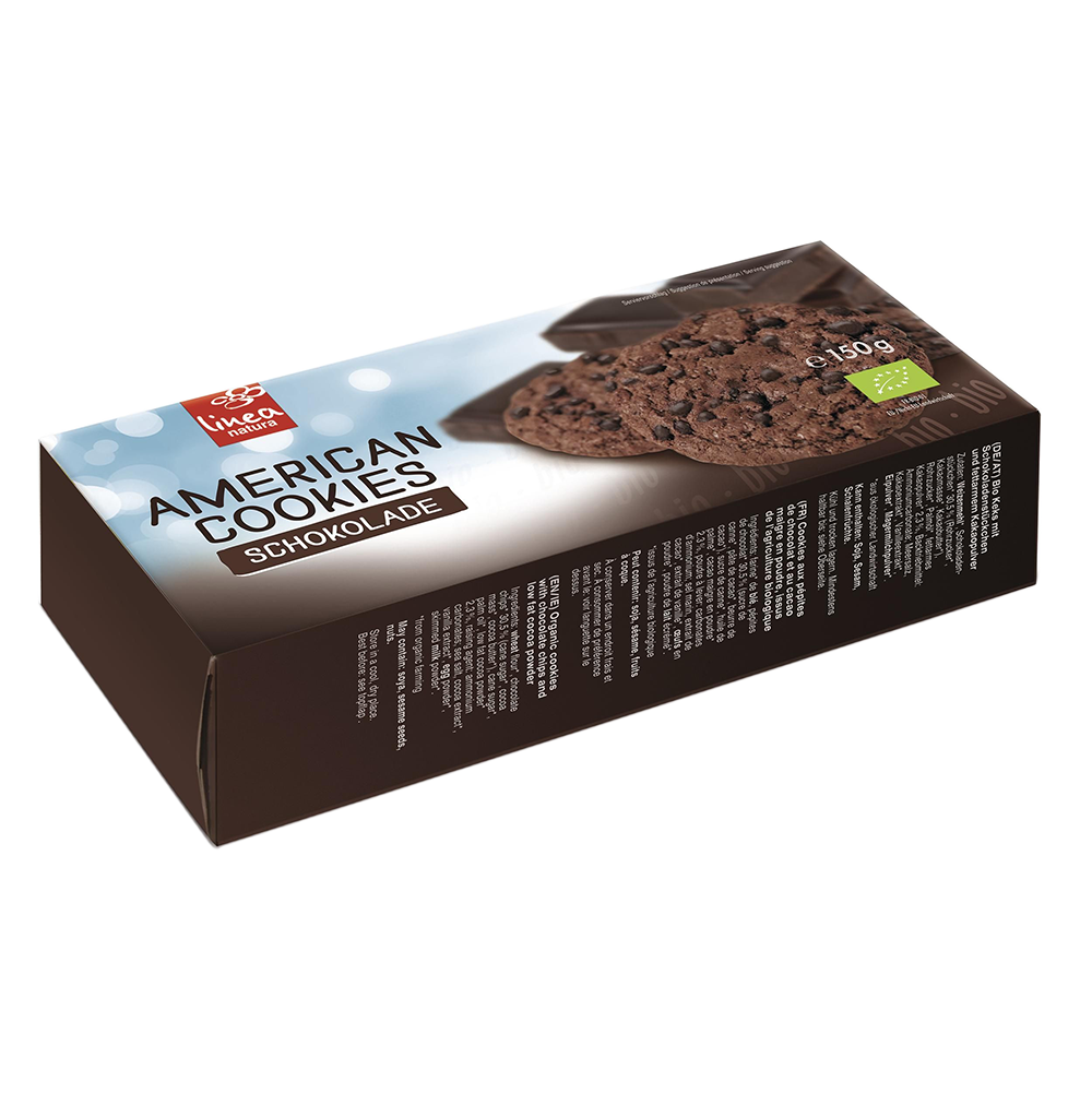 biscotti con gocce di cioccolato e cacao magro 