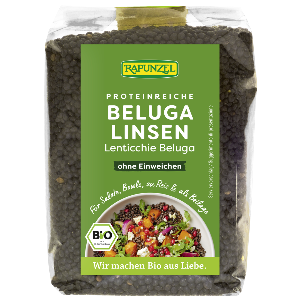Linsen Beluga schwarz 