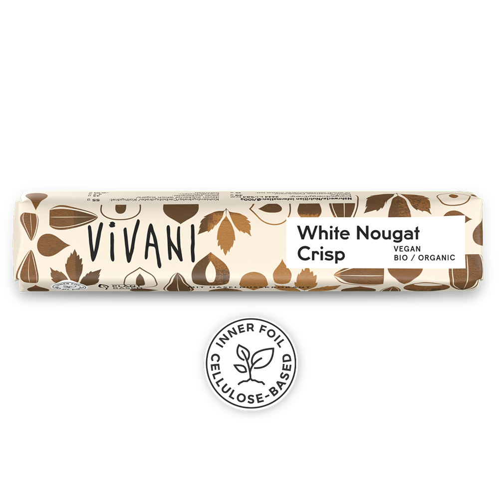 White Nougat Crisp Rice Choc Schokoriegel Vivani White Nougat Crisp Rice Choc Schokoriegel Vivani