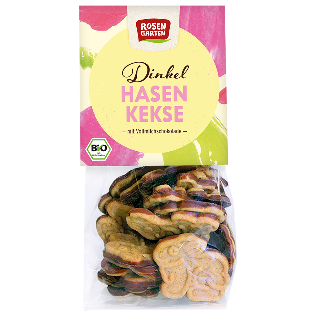 Dinkel Osterhasenkekse mit Vollmilchschokolade 