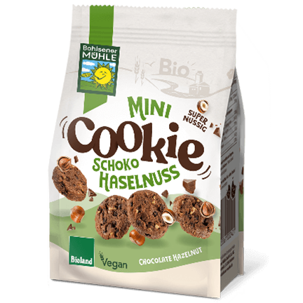 Mini cookies con cioccolato e nocciole 