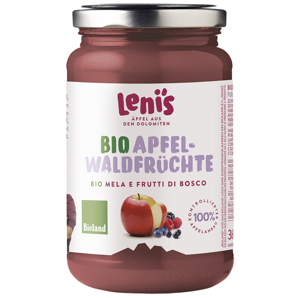 purea mela e frutti di bosco Lenis 