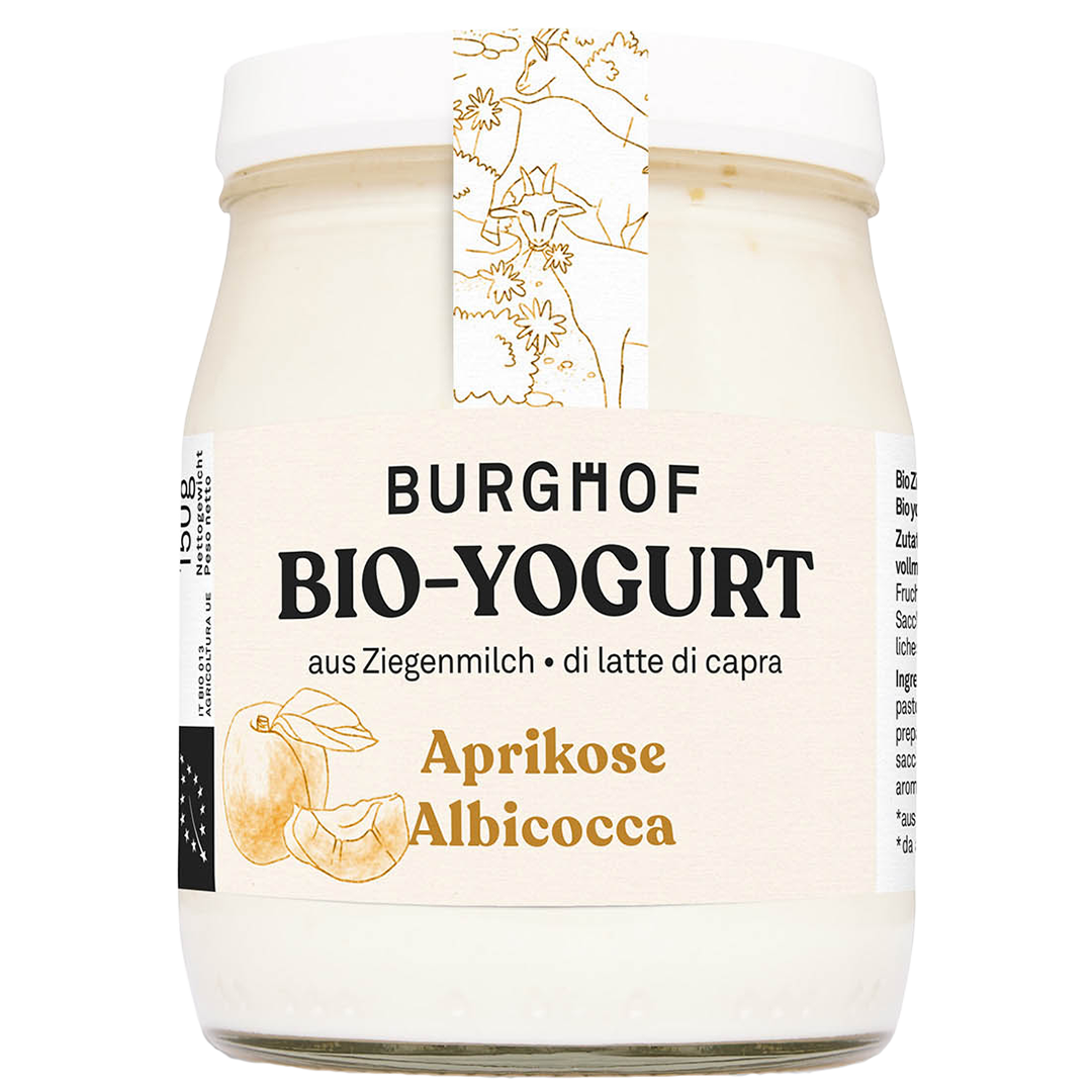 Burghof Ziegenjoghurt Aprikose im Glas Burghof Ziegenjoghurt Aprikose im Glas
