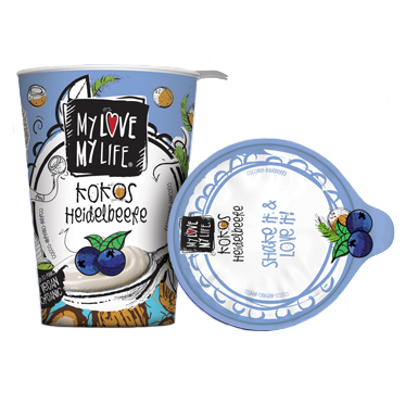 alternativa allo yogurt a base di cocco con mirtillo alternativa allo yogurt a base di cocco con mirtillo