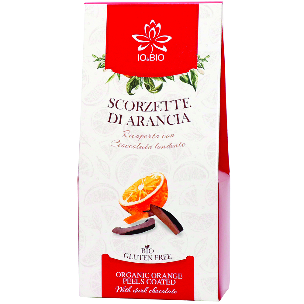 Scorzette di arancia con cioccolato fondente 