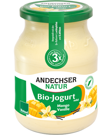 Fruchtjoghurt Mango Vanille im Glas 