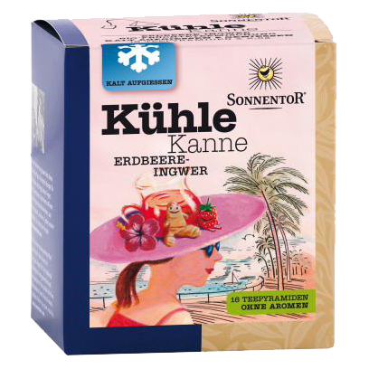 Kühle Kanne Erdbeere Ingwer 