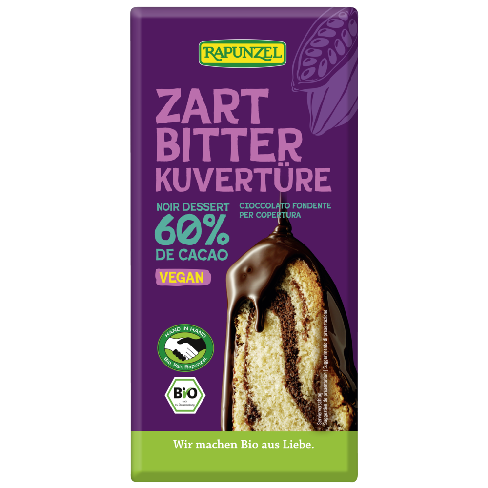 Zartbitter Kuvertüre Rapunzel 