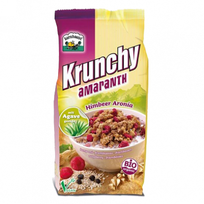 Krunchy all'amaranto con lamponi e aronia (375 gr)