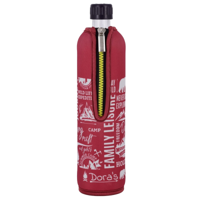 bottiglia di vetro neoprene montagna 500ml