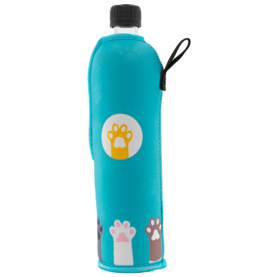 bottiglia di vetro neoprene zampa 500ml