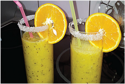 Bananen-Kiwi-Orangen Smoothie