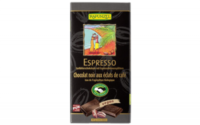 Zartbitterschokolade mit Espressobohnensplittern (80gr)