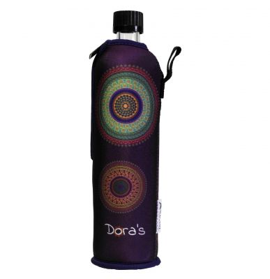 bottiglia di vetro neoprene mandala 500 ml