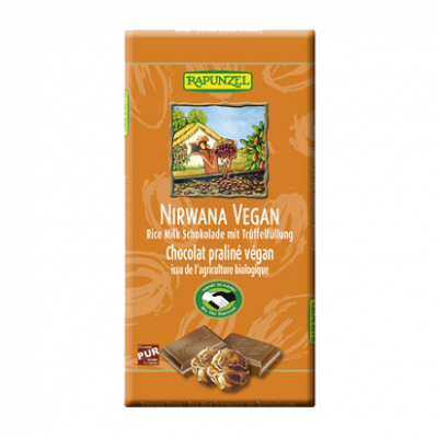 Nirwana Vegan Rice Schokolade mit Praliné-Füllung (100gr)