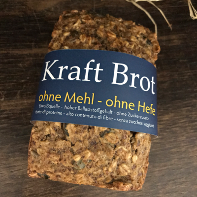 Kraftbrot ohne Mehl ohne Hefe (400gr) Steril