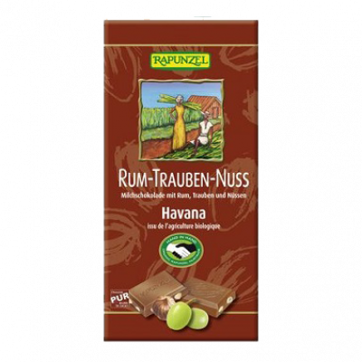 Rum-Trauben-Nuss Schokolade (100gr)