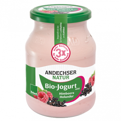 Fruchtjoghurt Himbeer Holunder im Glas (500gr)