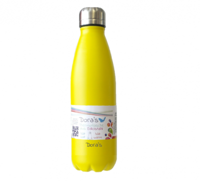 Edelstahl Thermoflasche gelb 500 ml